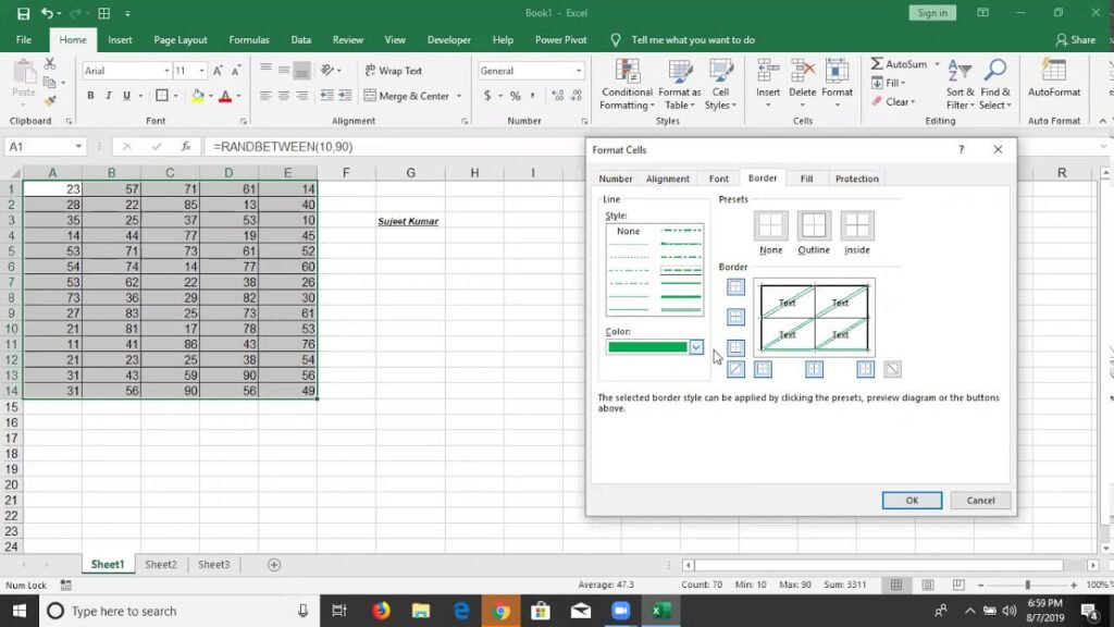 Excel 2019